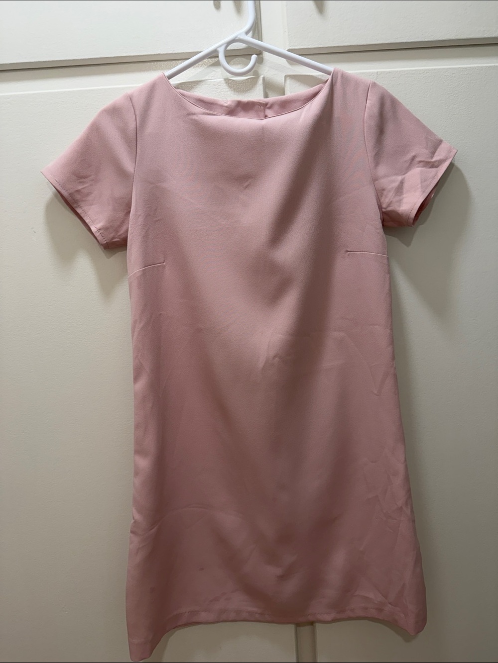 Classic Shift Dress - Blush Pink